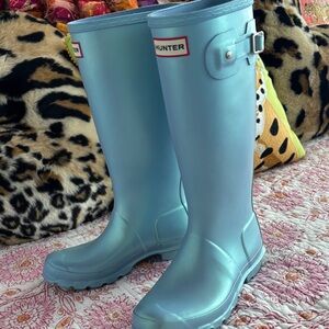 Hunter Sky Blue Waterproof Boots